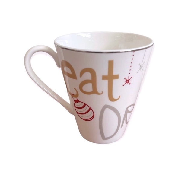 LENOX Porcelain Christmas Mug American By Design Eat Drink Be Merry Holiday Cup - Picture 4 of 6